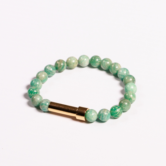 Confidence - Amazonite Write Your Intention Bracelet