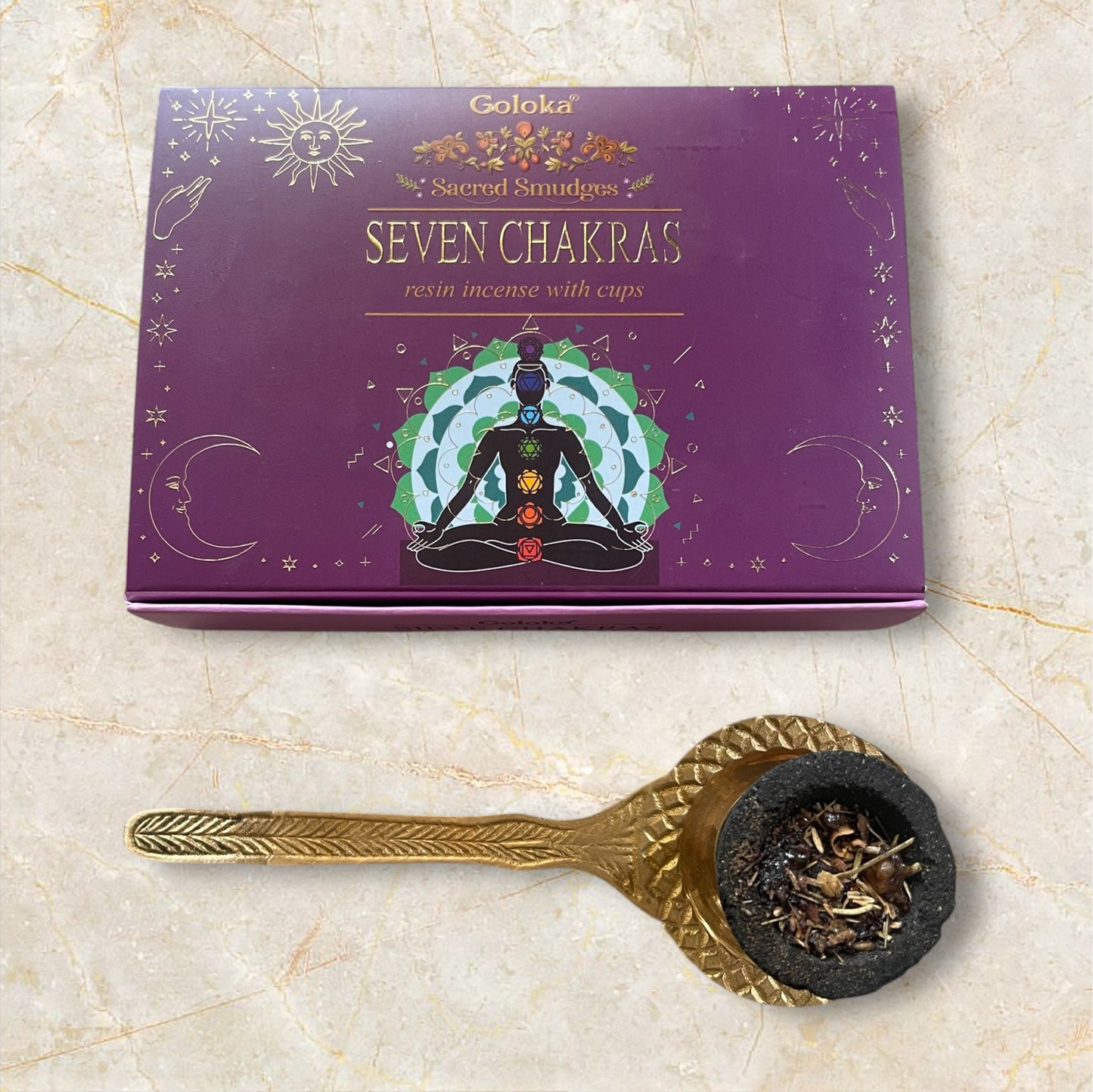 7 Chakra Resin Incense Cups