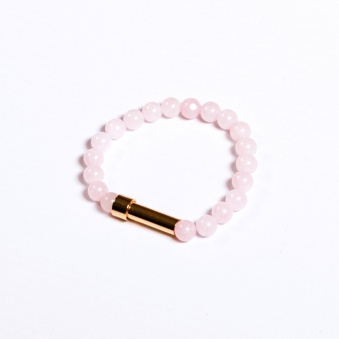 Unconditional Love - Rose Quartz Write Your Intention Bracelet
