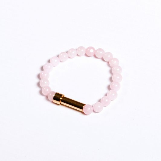 Unconditional Love - Rose Quartz Write Your Intention Bracelet