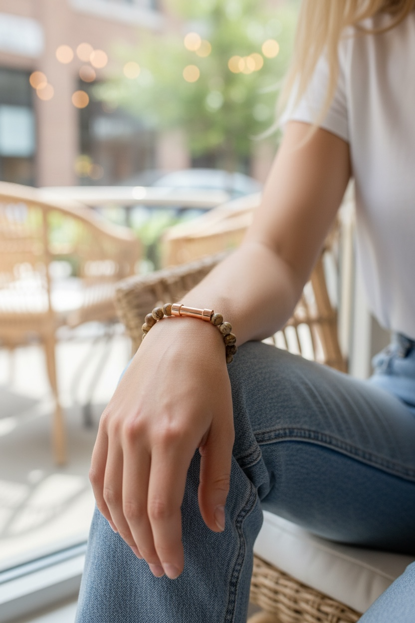 Picture Jasper Bracelet Write Your Intention